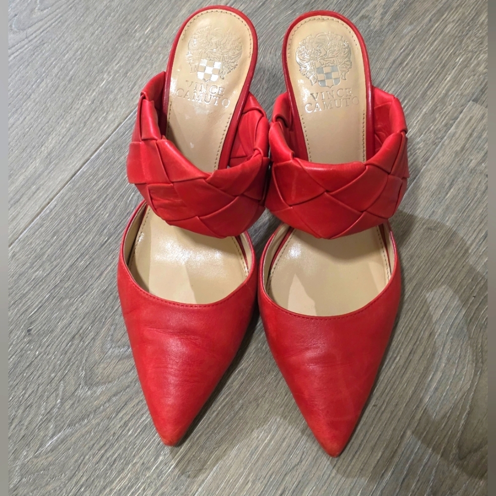 Super sexy and sassy Red Cherry Slip on heels size 8M